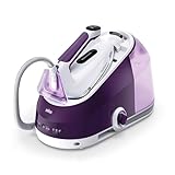 Braun CareStyle 5 IS5247VI, Ferro da Stiro a Vapore con Tecnologia FreeGlide 3D, 145 g/min di Vapore, Riscaldamento Veloce, Modalità iCare, Stiratura Verticale, Serbatoio 2L Rimovibile, 2400W, Viola