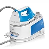 Braun Carestyle1 IS1012BL, 5 ANNI DI ASSISTENZA, Ferro Generatore Di Vapore, Carica Continua, Termostato Regolabile, Tanica 1,5L, AUTOSPEGNIMENTO,Colpo Vapore 340g/min, Sistema Sicurezza,Bianco/Blu